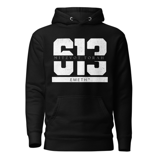 EMETH™ 613 Mitzvot Torah Premium Hoodie - Noir / S - EMETH