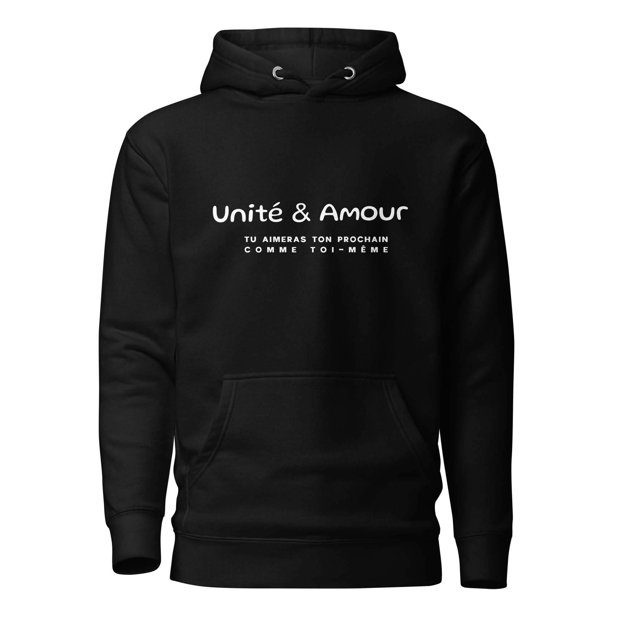 EMETH™ Unité & Amour Premium Hoodie - Noir / S - EMETH