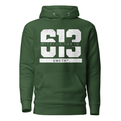 EMETH™ 613 Mitzvot Torah Premium Hoodie - Vert Forêt / S - EMETH