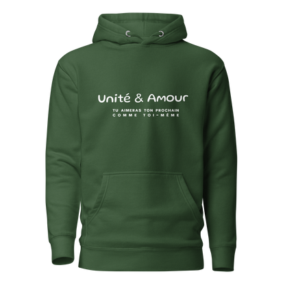 EMETH™ Unité & Amour Premium Hoodie - Vert Forêt / S - EMETH