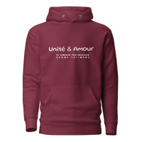 EMETH™ Unité & Amour Premium Hoodie - Bordeaux / S - EMETH
