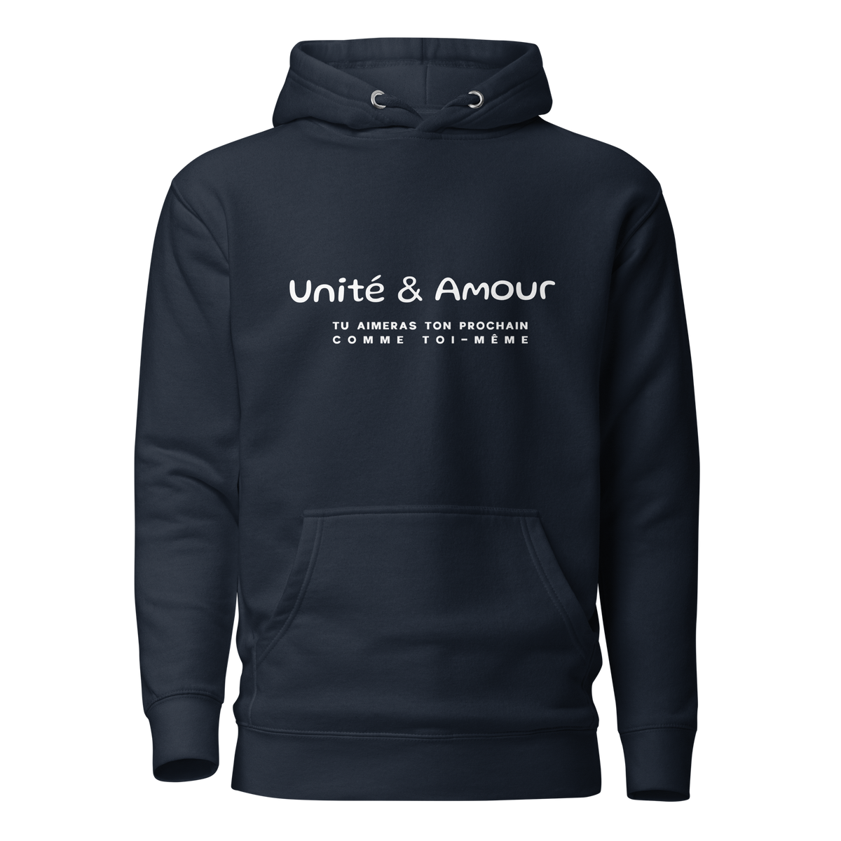 EMETH™ Unité & Amour Premium Hoodie - Bleu marine / S - EMETH