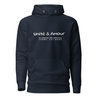 EMETH™ Unité & Amour Premium Hoodie - Bleu marine / S - EMETH
