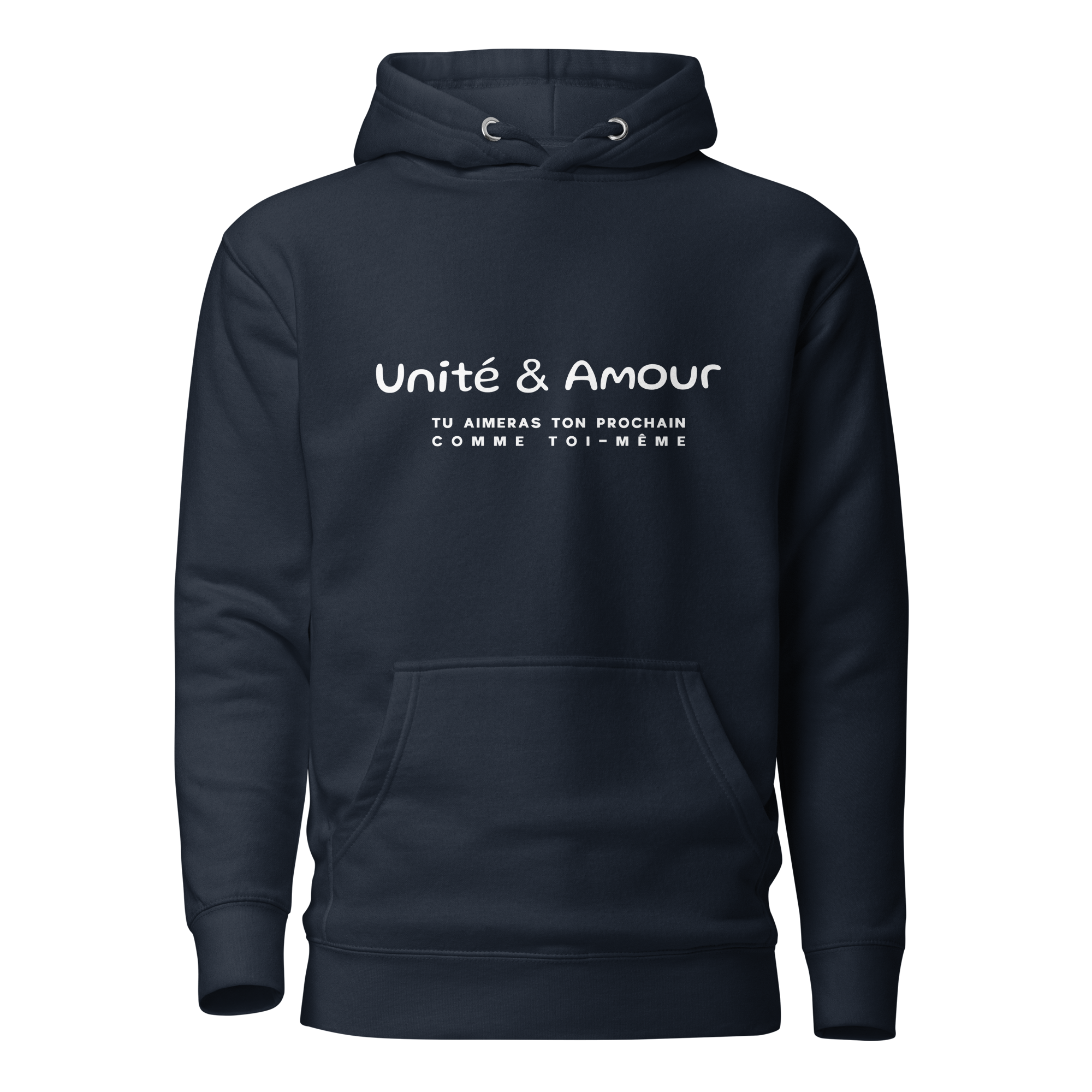 EMETH™ Unité & Amour Premium Hoodie - Bleu marine / S - EMETH