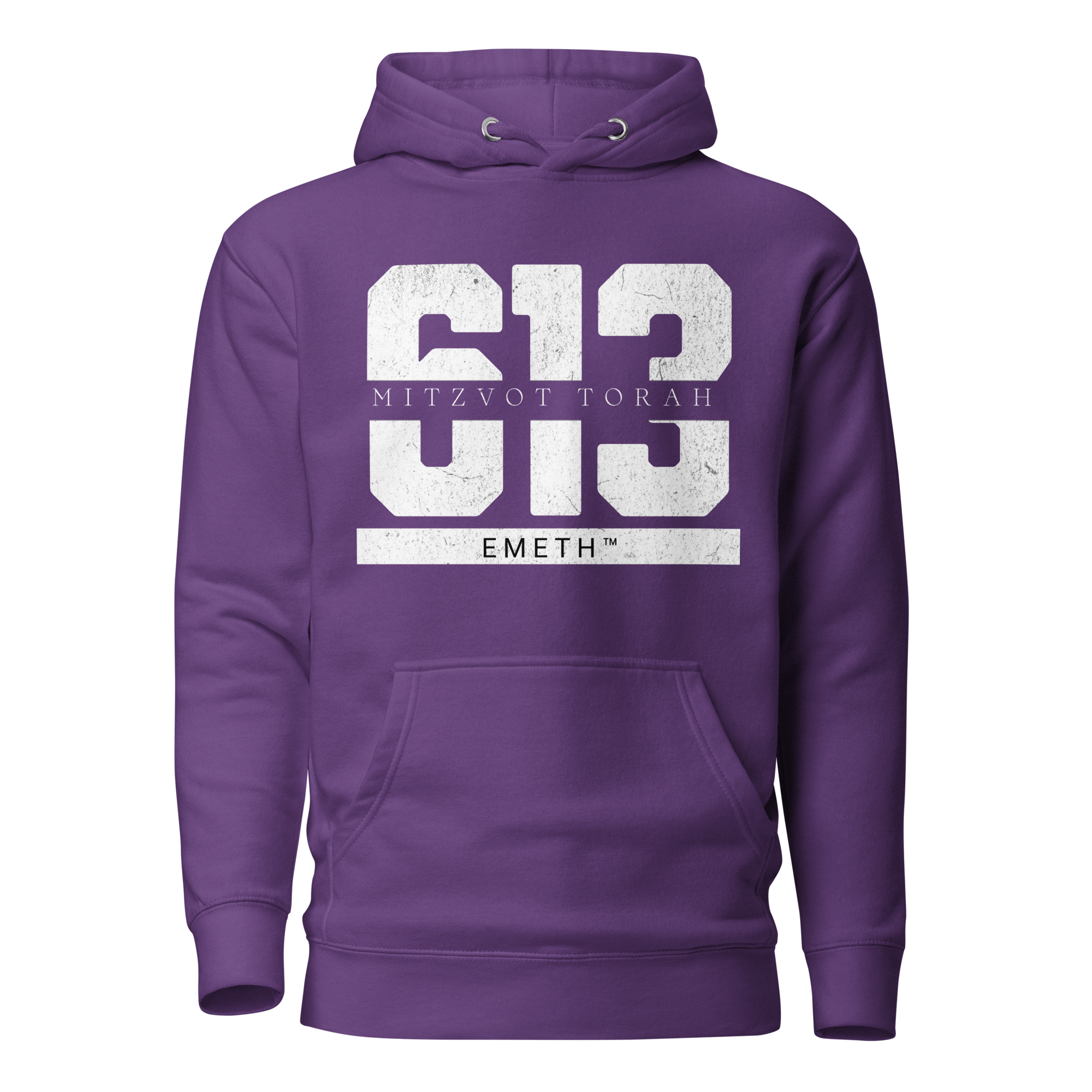 EMETH™ 613 Mitzvot Torah Premium Hoodie - Violet / S - EMETH