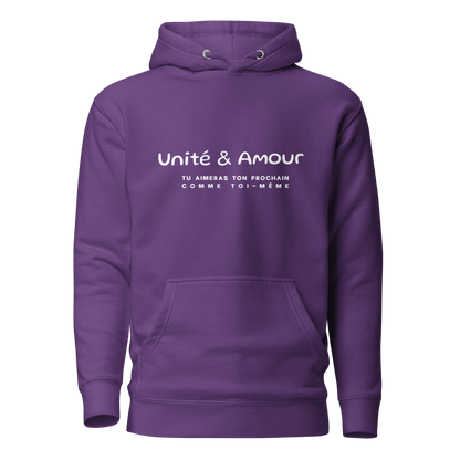 EMETH™ Unité & Amour Premium Hoodie - Violet / S - EMETH