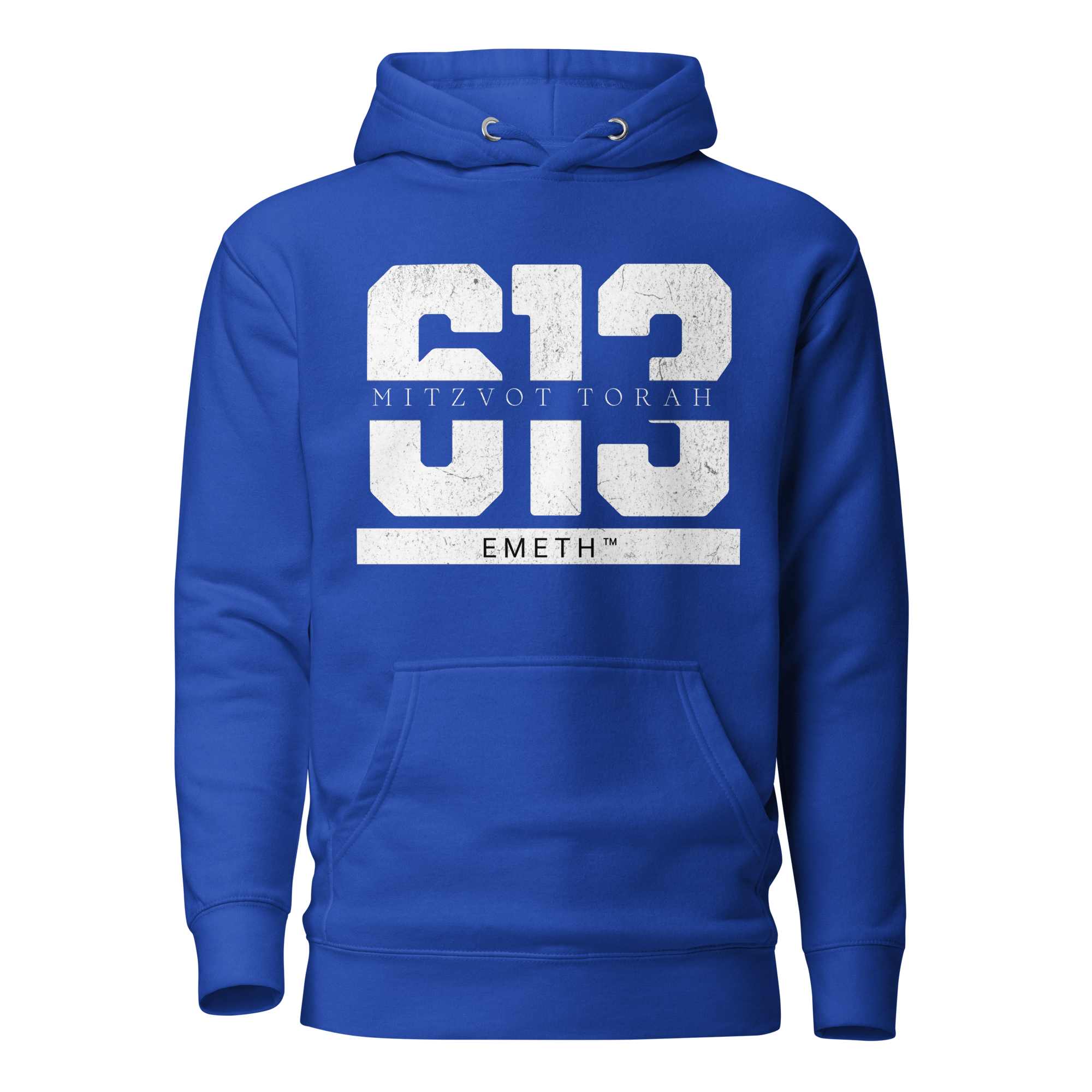 EMETH™ 613 Mitzvot Torah Premium Hoodie - Bleu roi / S - EMETH