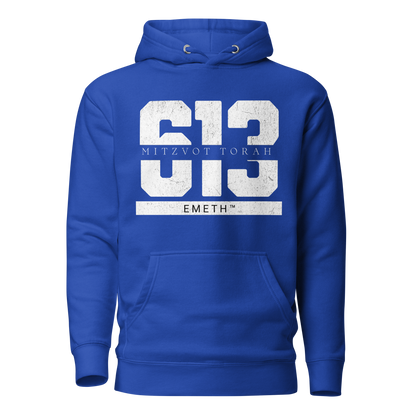 EMETH™ 613 Mitzvot Torah Premium Hoodie - Bleu roi / S - EMETH