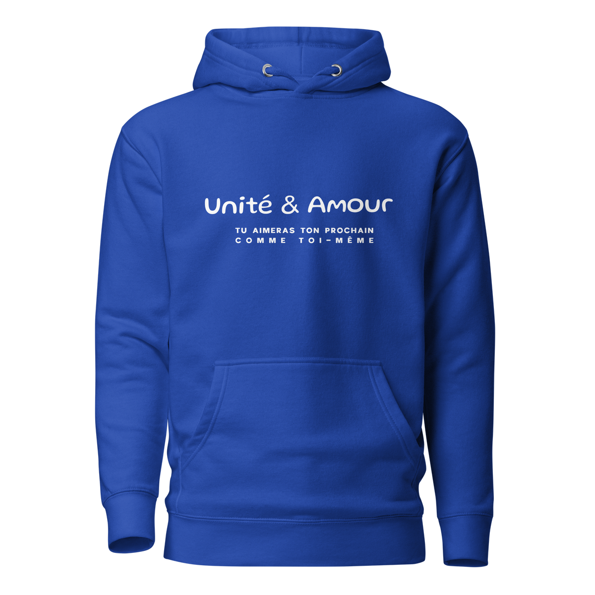 EMETH™ Unité & Amour Premium Hoodie - Bleu roi / S - EMETH