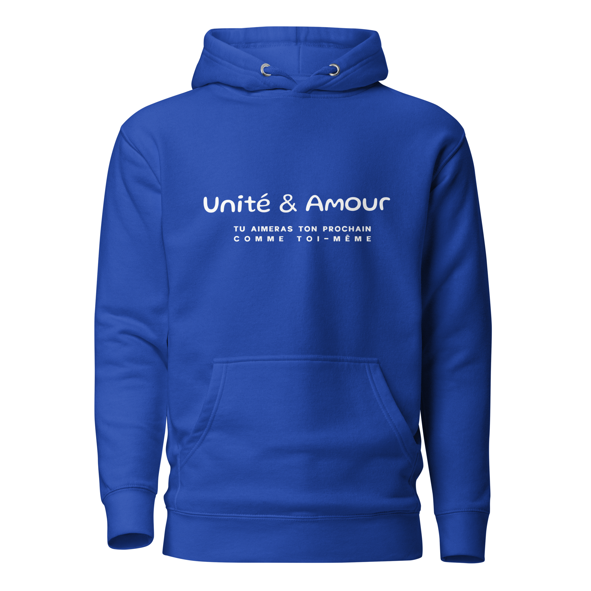 EMETH™ Unité & Amour Premium Hoodie - Bleu roi / S - EMETH