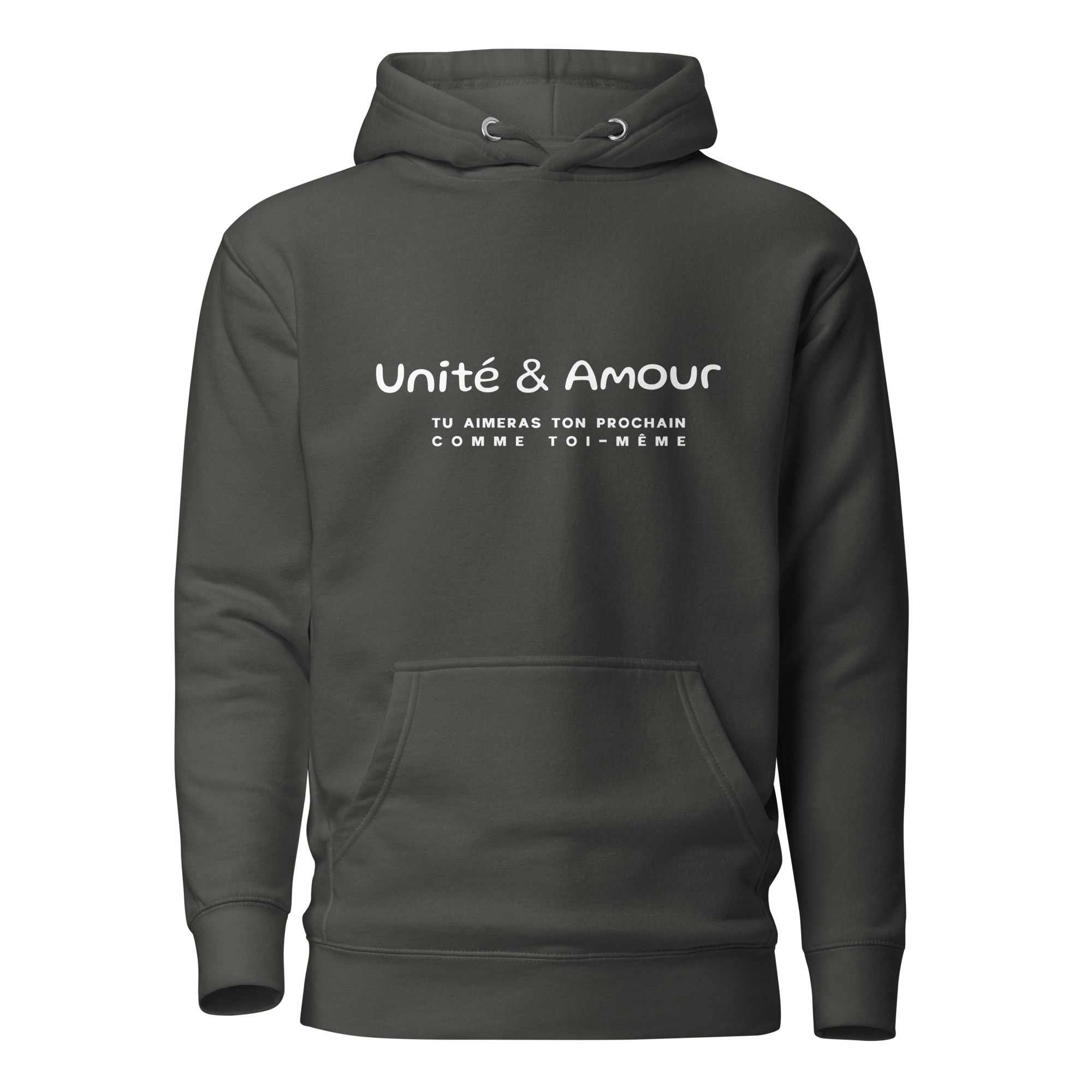 EMETH™ Unité & Amour Premium Hoodie - Noir Vintage / S - EMETH