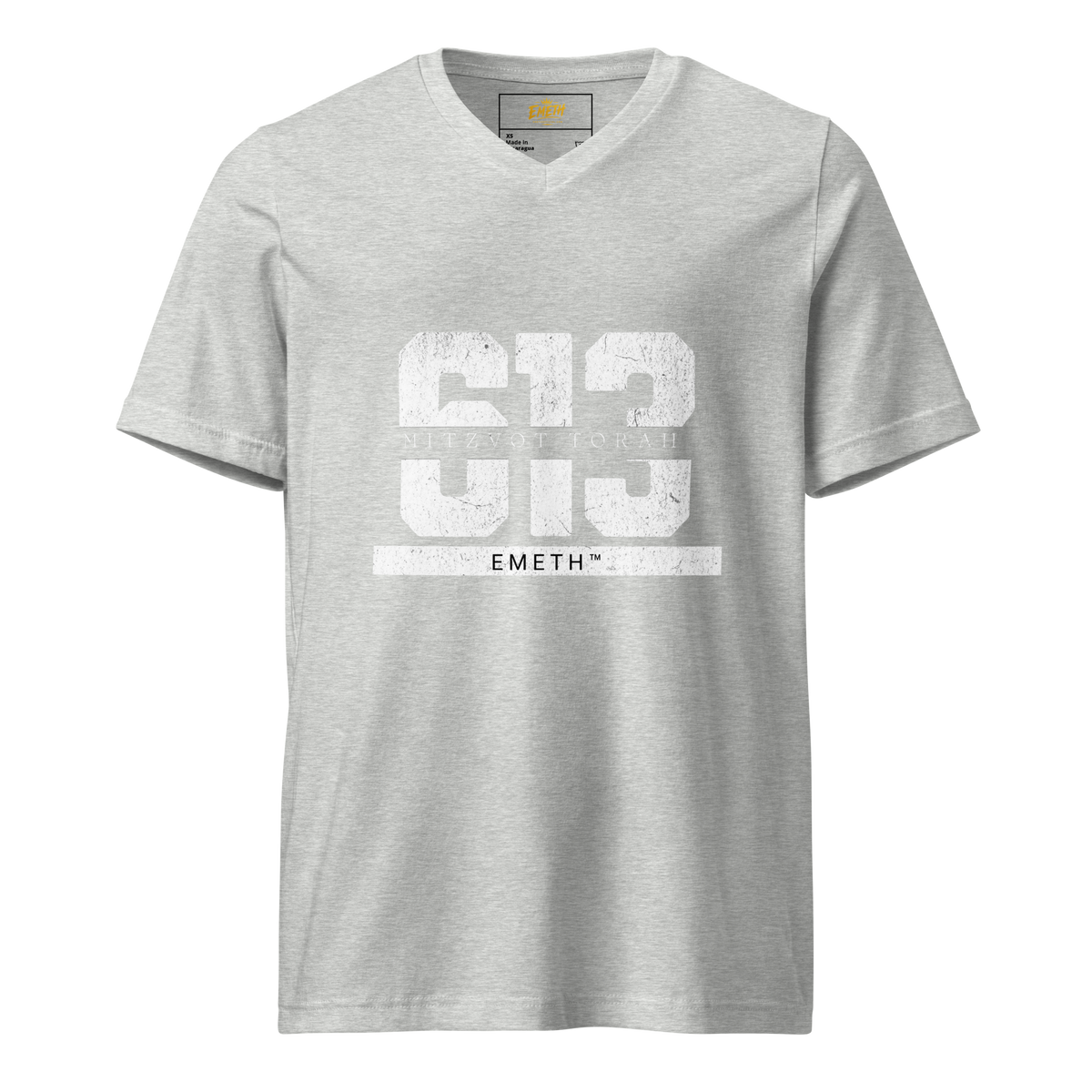EMETH™ 613 — T-Shirt Col V - Gris Chiné / XS - EMETH