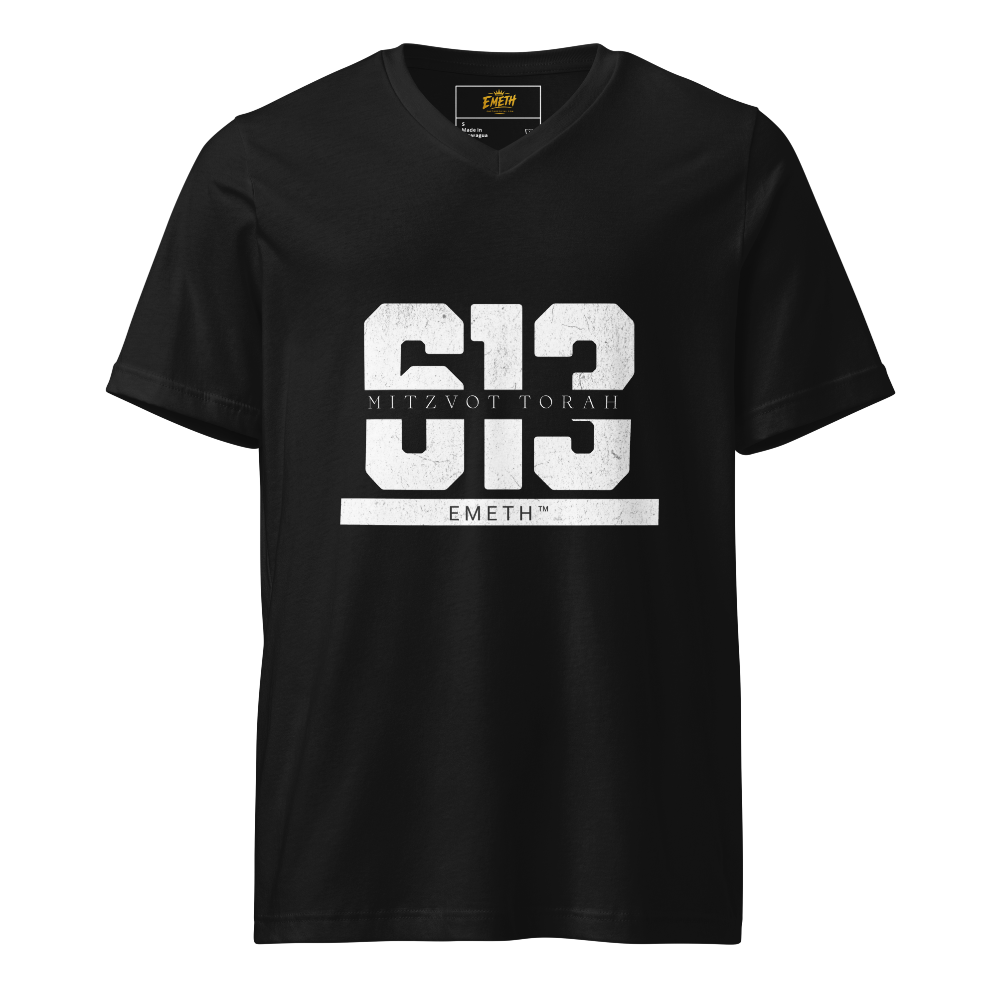 EMETH™ 613 — T-Shirt Col V - Noir / S - EMETH