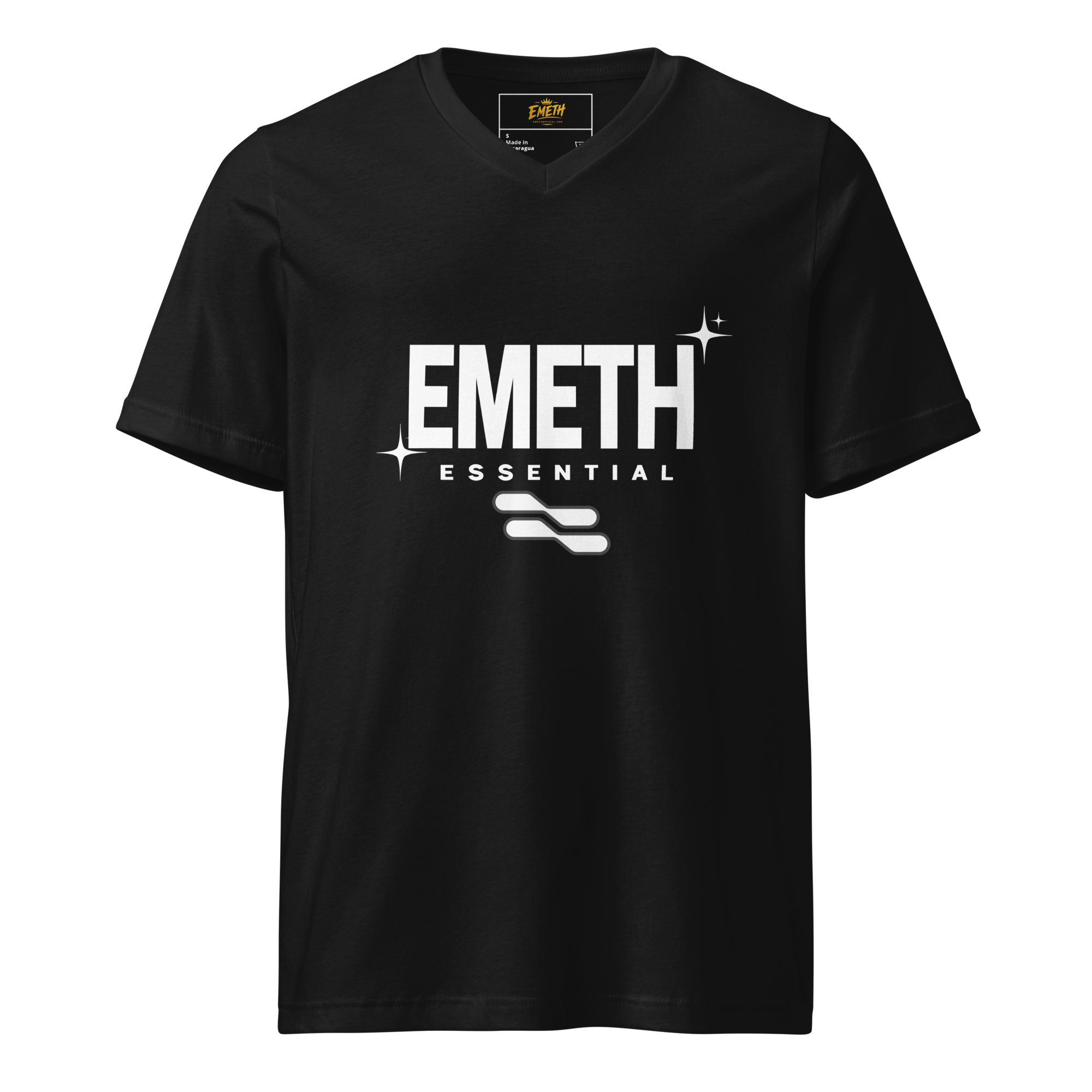 EMETH™ Essentials — T-Shirt Col V - Noir / S - EMETH