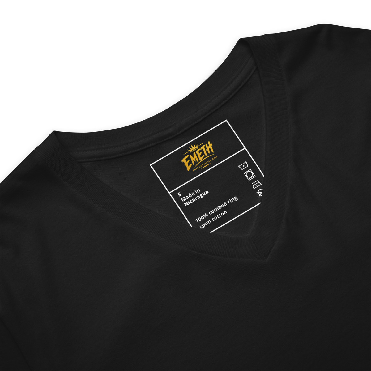 EMETH™ Essentials — T-Shirt Col V - Noir / S - EMETH