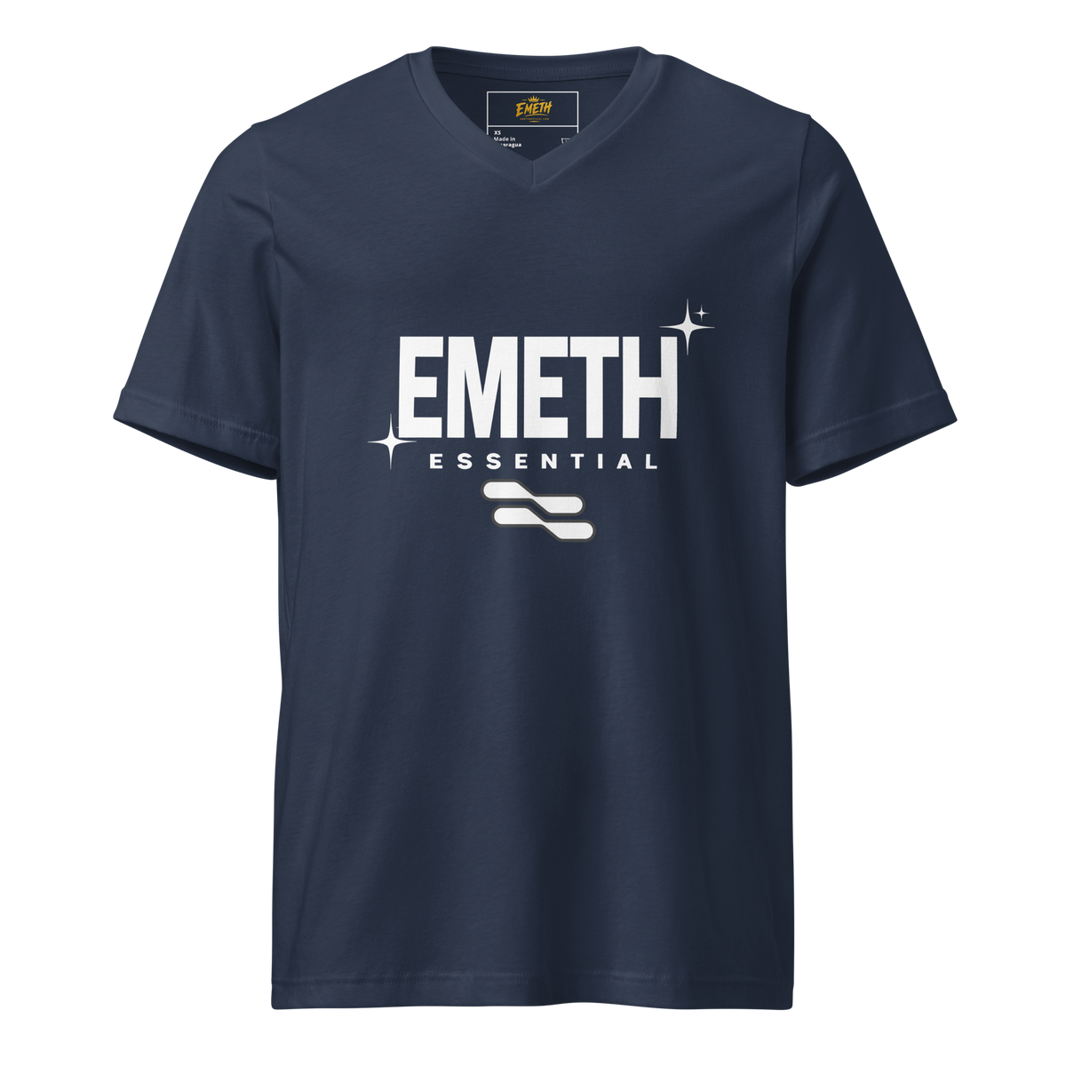 EMETH™ Essentials — T-Shirt Col V - Bleu Marine / XS - EMETH