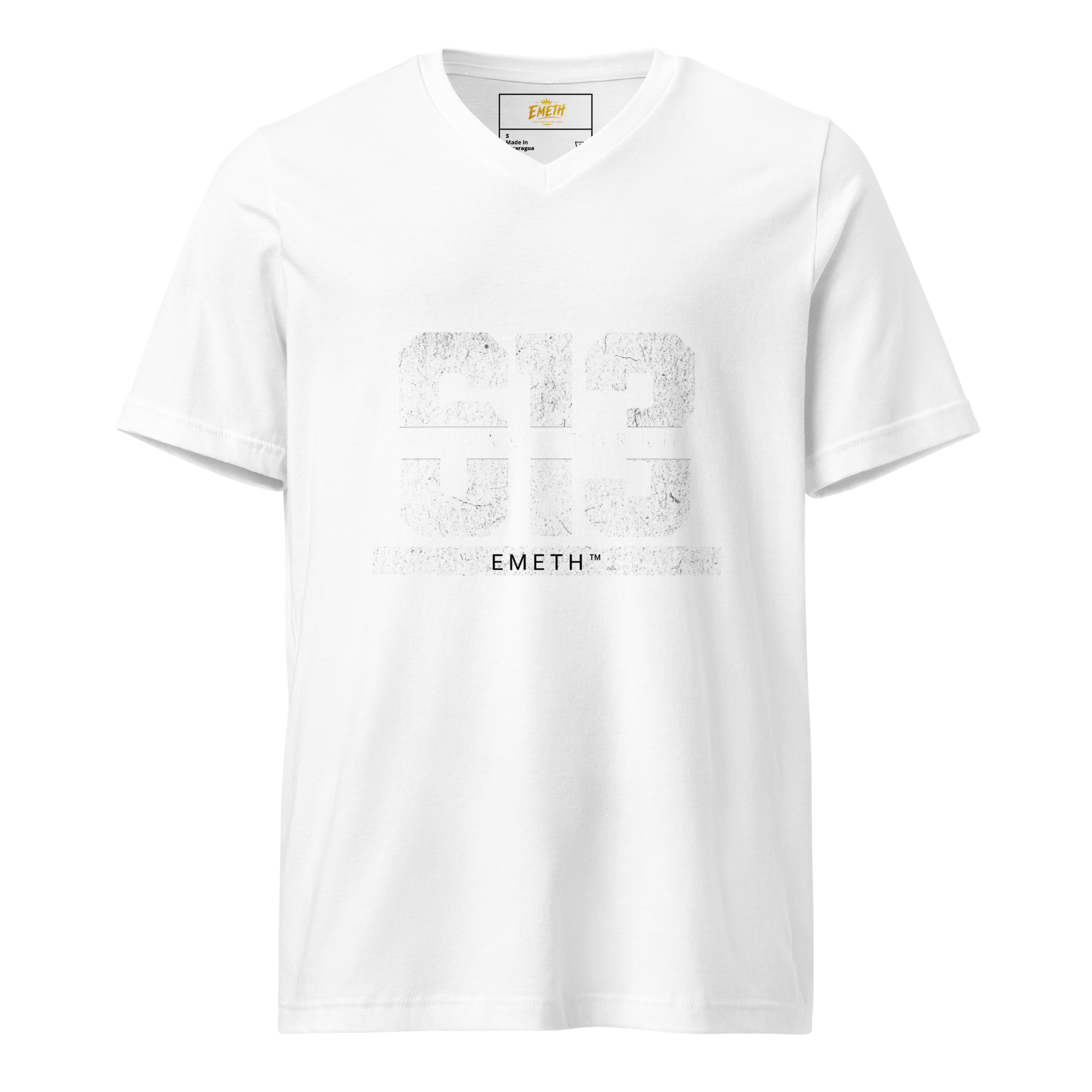 EMETH™ 613 — T-Shirt Col V - Blanc / S - EMETH
